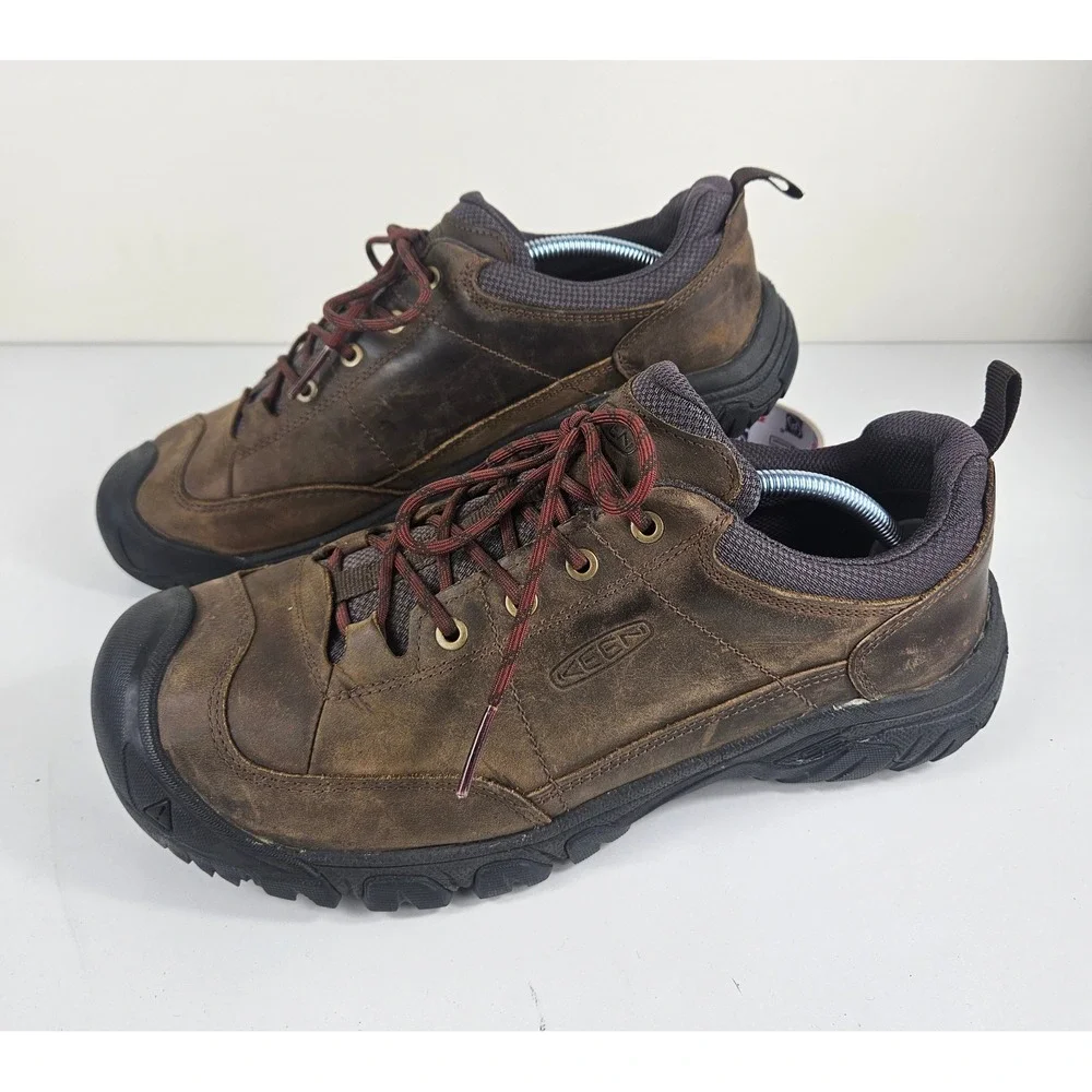 Keen Targhee III Oxford Mens 12 Wide Leather Hiking Walking Shoes Low Top Boots